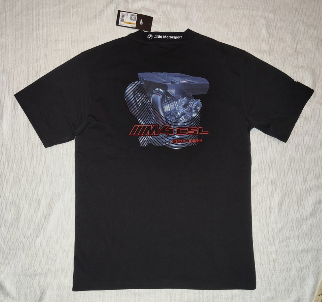 Puma Crew Neck T-Shirt BMW MMS Lifestyle Car Graphic Mens Black 630534 Small S