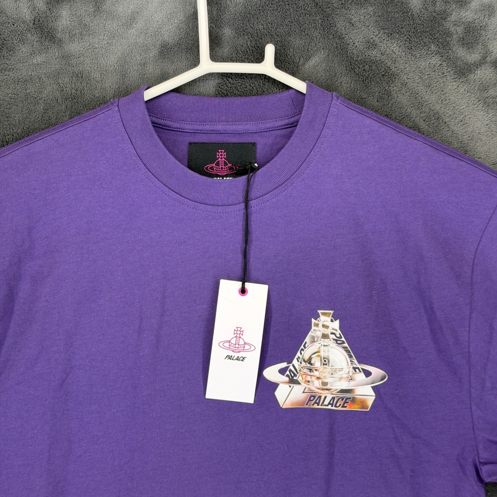 Palace Vivienne Westwood Orb T-Shirt Purple AW24 Graphic Tee Mens XS NEW