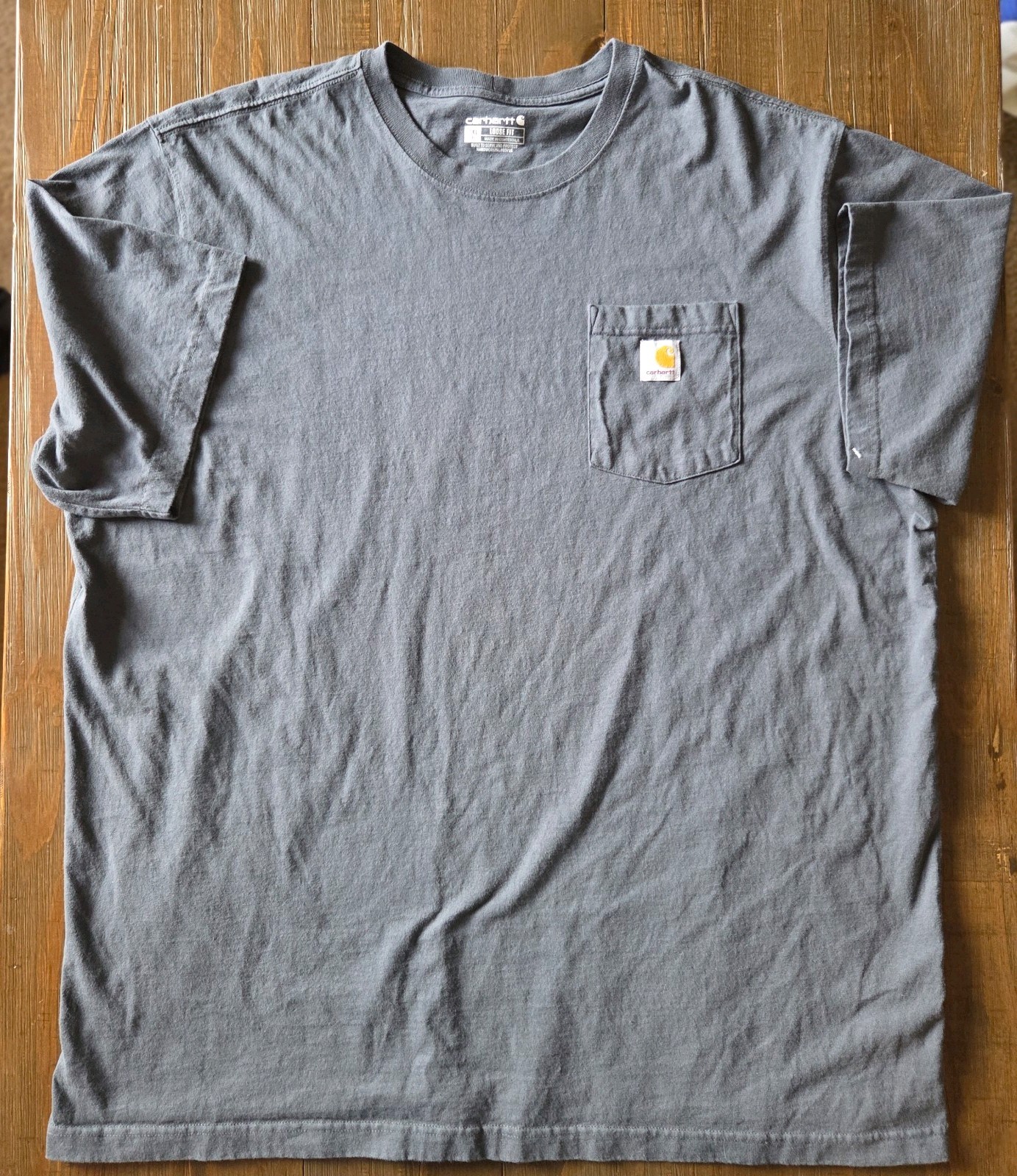 Carhartt K87 Mens Loose Fit Heavyweight Pocket T-Shirt Bluestone L Tall K87-M