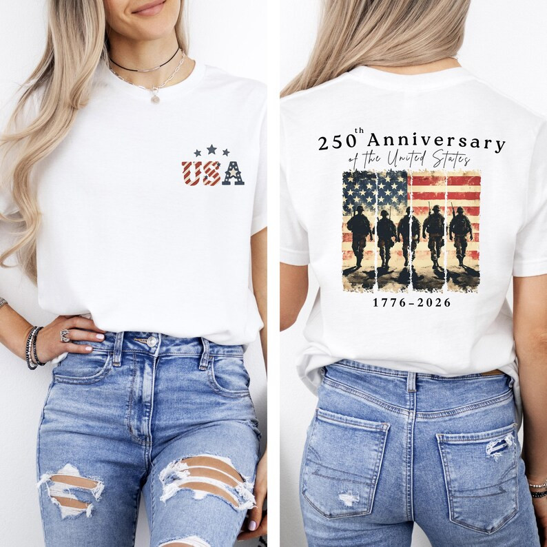 250th Anniversary Shirt, USA 250 Years Independence Apparel Shirt