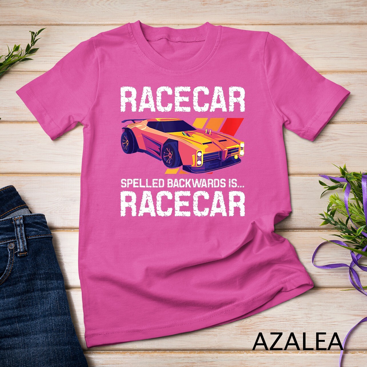 Racecar Spelled Backwards – Car Racer Mechanic Racing Race Unisex T-shirt