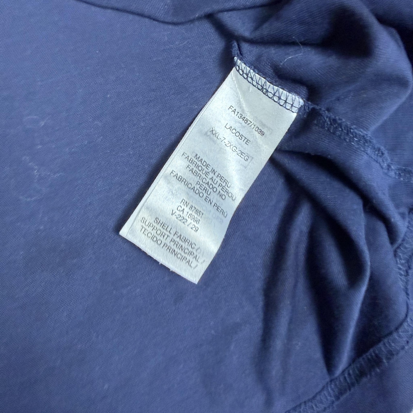 Lacoste Shirt Mens 2XL Blue Croc Graphic Crew Neck Cotton Classic Fit Jersey