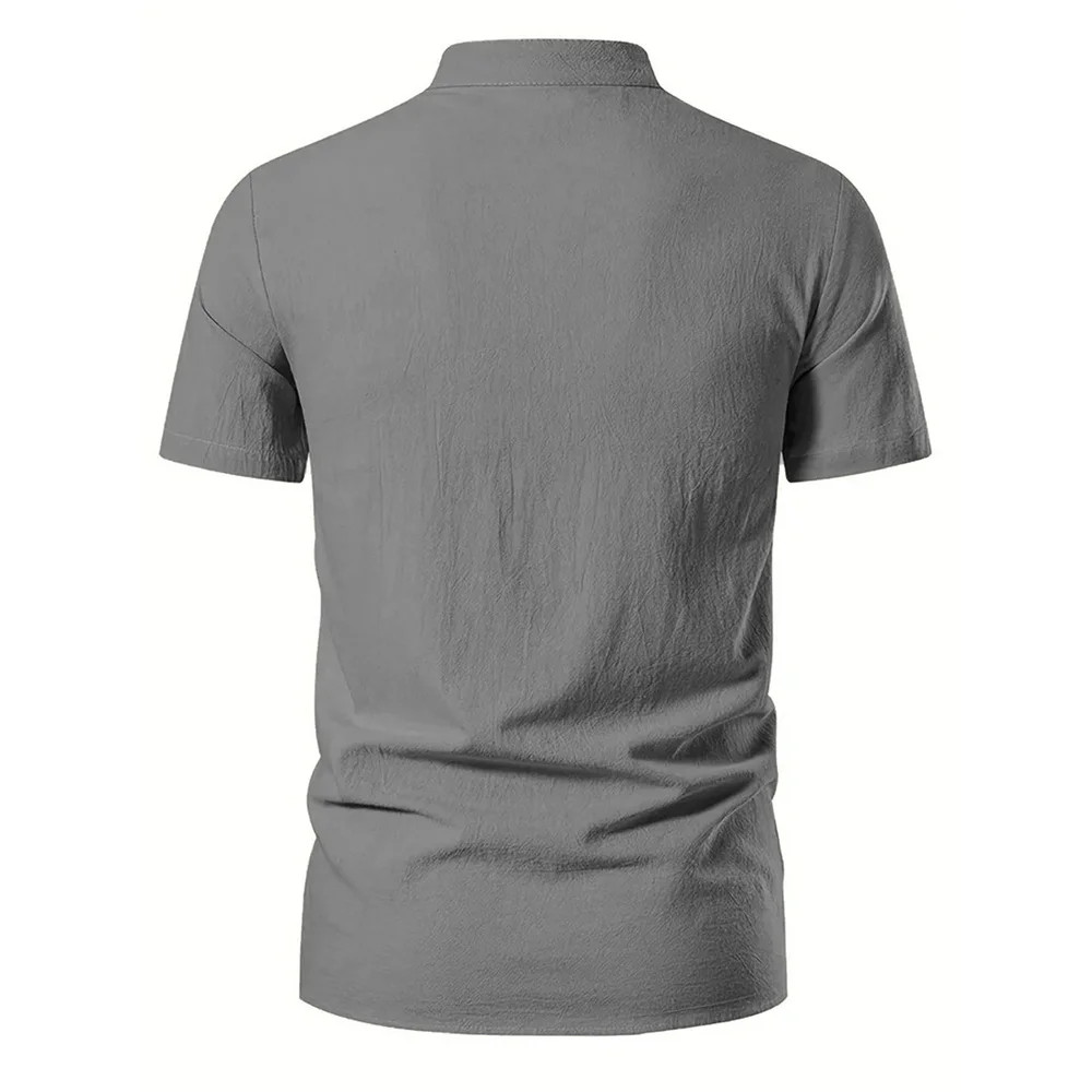 Men’s Retro Cotton Linen Shirt Stylish Pirate V-neck S-XXL Trendy Comfy Gift Tee
