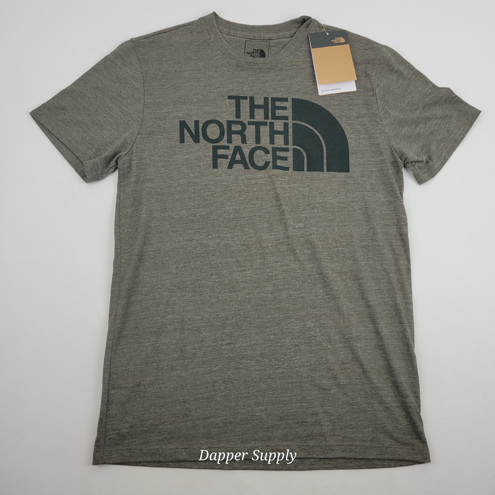 The North Face Men’s Small Tee Taupe Green Heather Slime Fit New