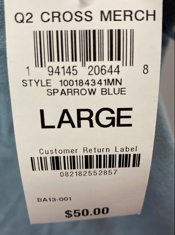 Alfani Men’s Sparrow Blue V-Neck Stretch Short Sleeve Striped Shirt Sz L NWT