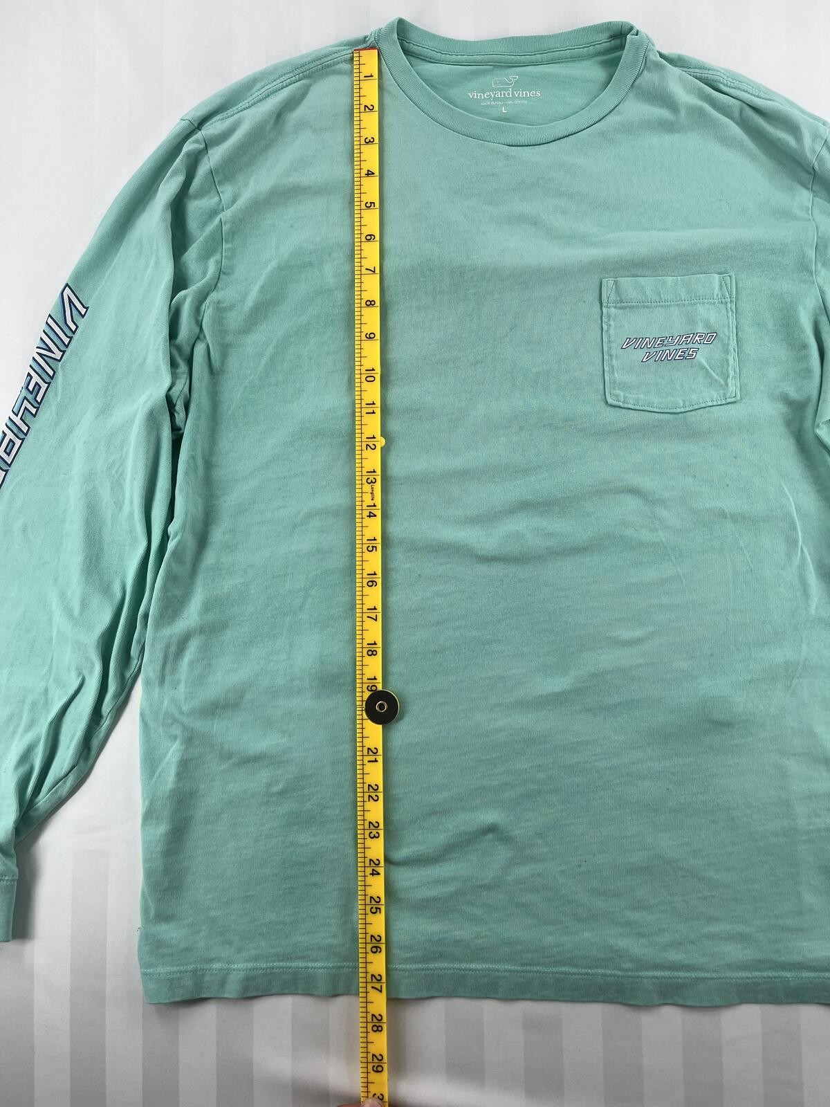 Vineyard Vines Mint Green Long Sleeve Pocket Graphic T-Shirt Men’s L