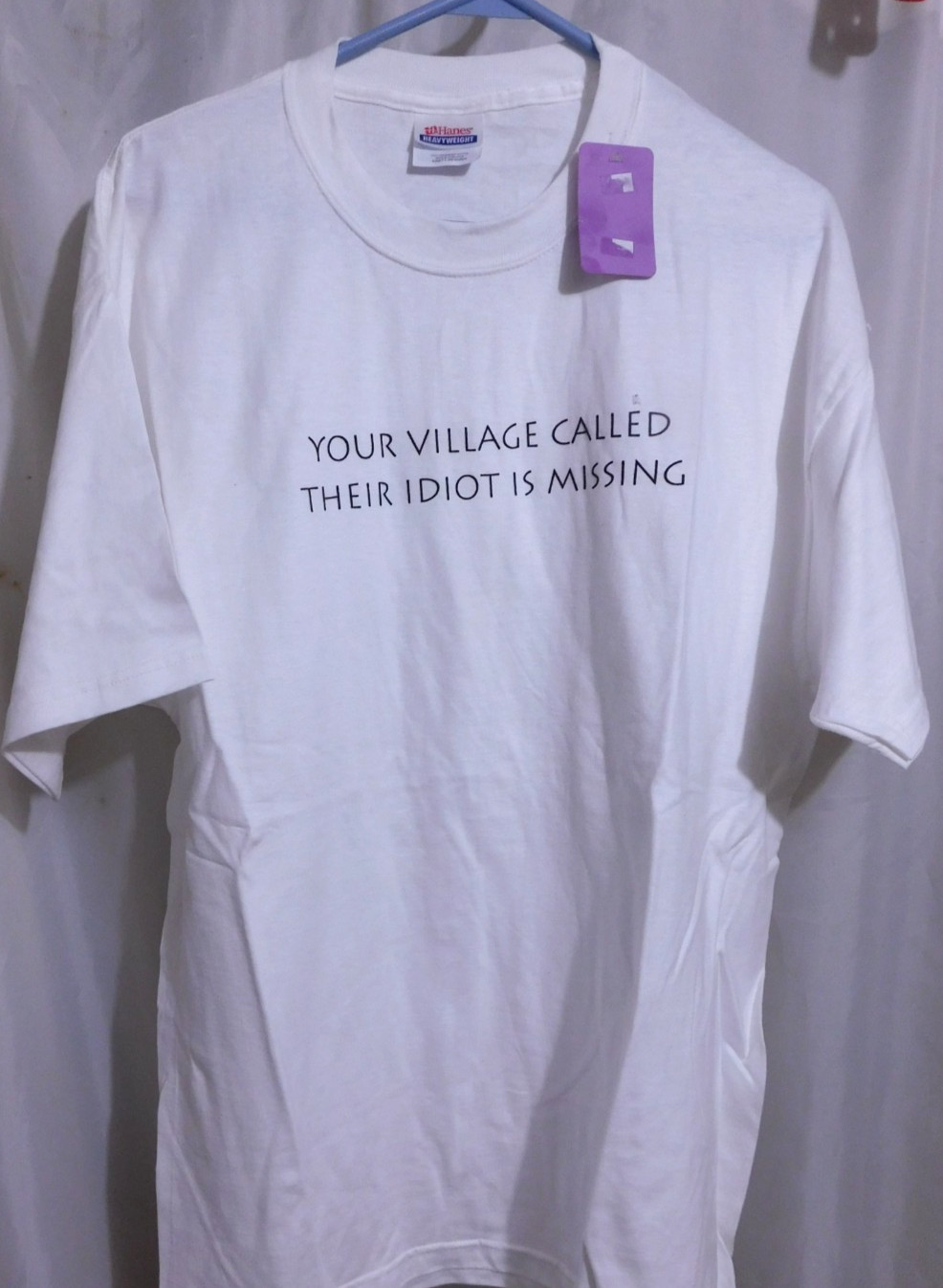 Your Village Called and Your Idiot is Missing T-shirt 40″chest USA Printed NOS