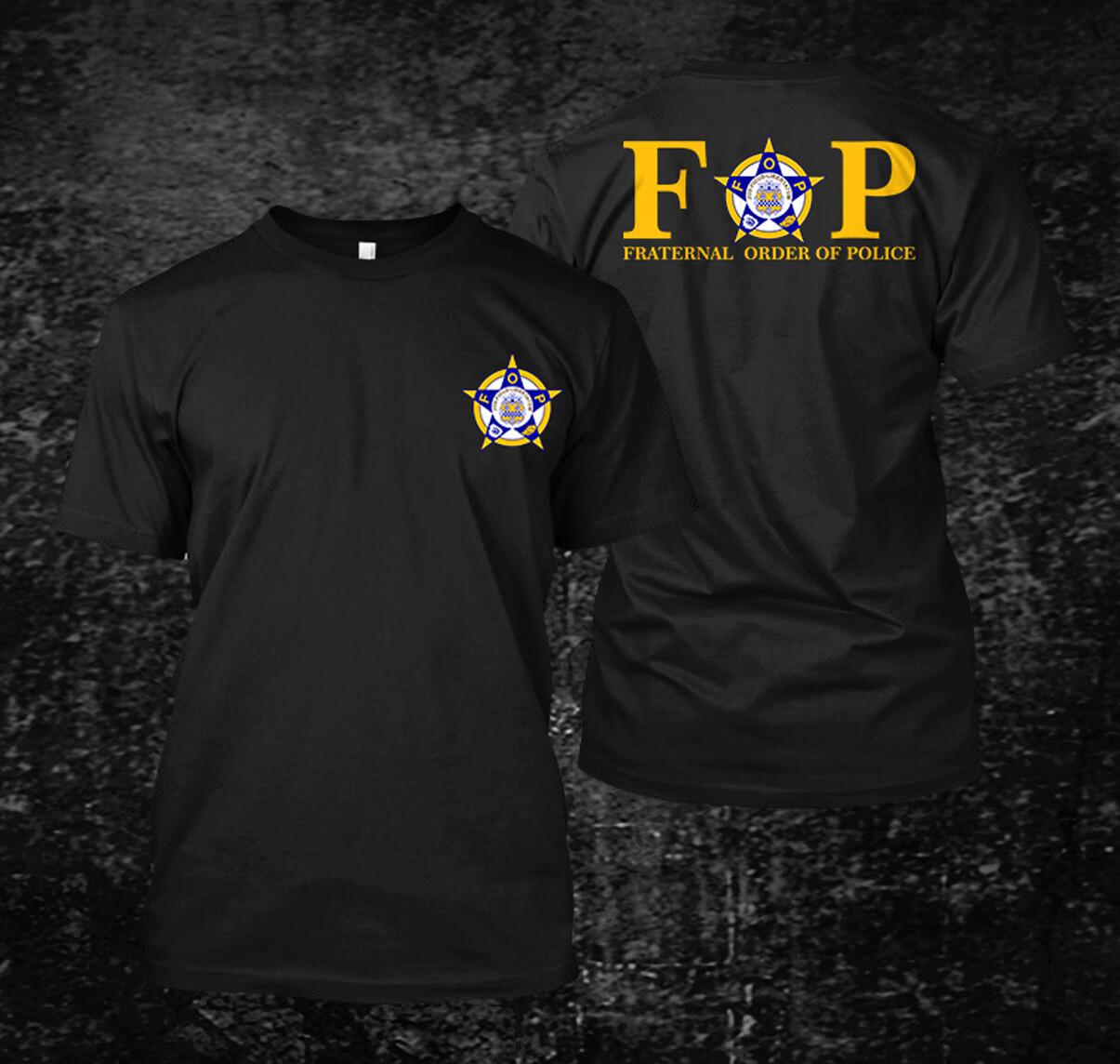 Flaternal Order of Police logo – custom front and back t-shirt tee
