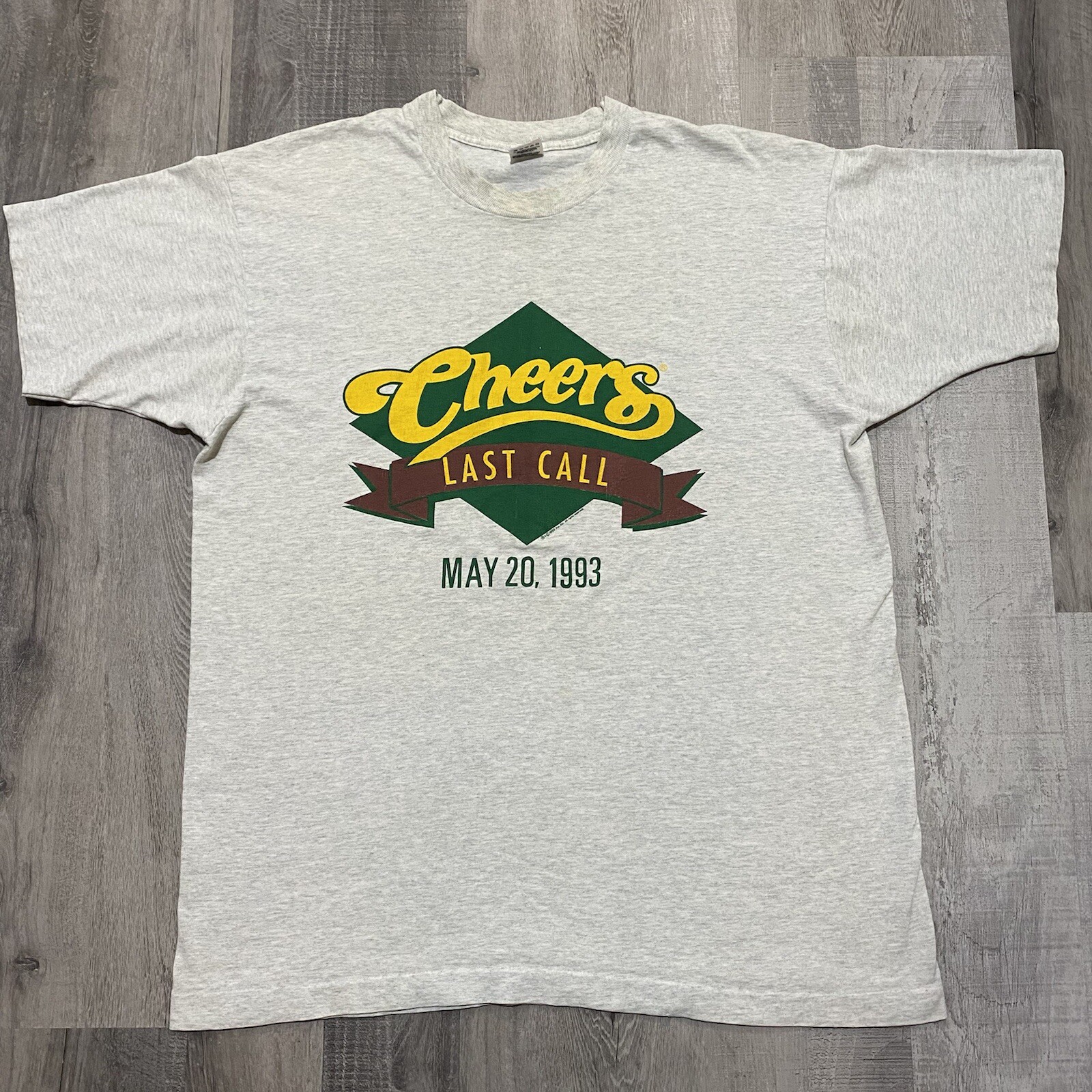 Vintage 1993 Cheers Last Call Ted Danson Heather Grey NBC Special TV Show Tee