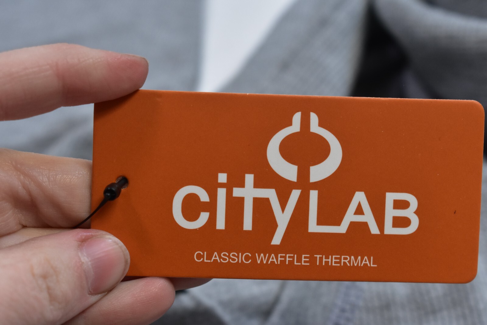 City Lab Classic Waffle Thermal Long Sleeve Heather Gray Shirt Mens XL