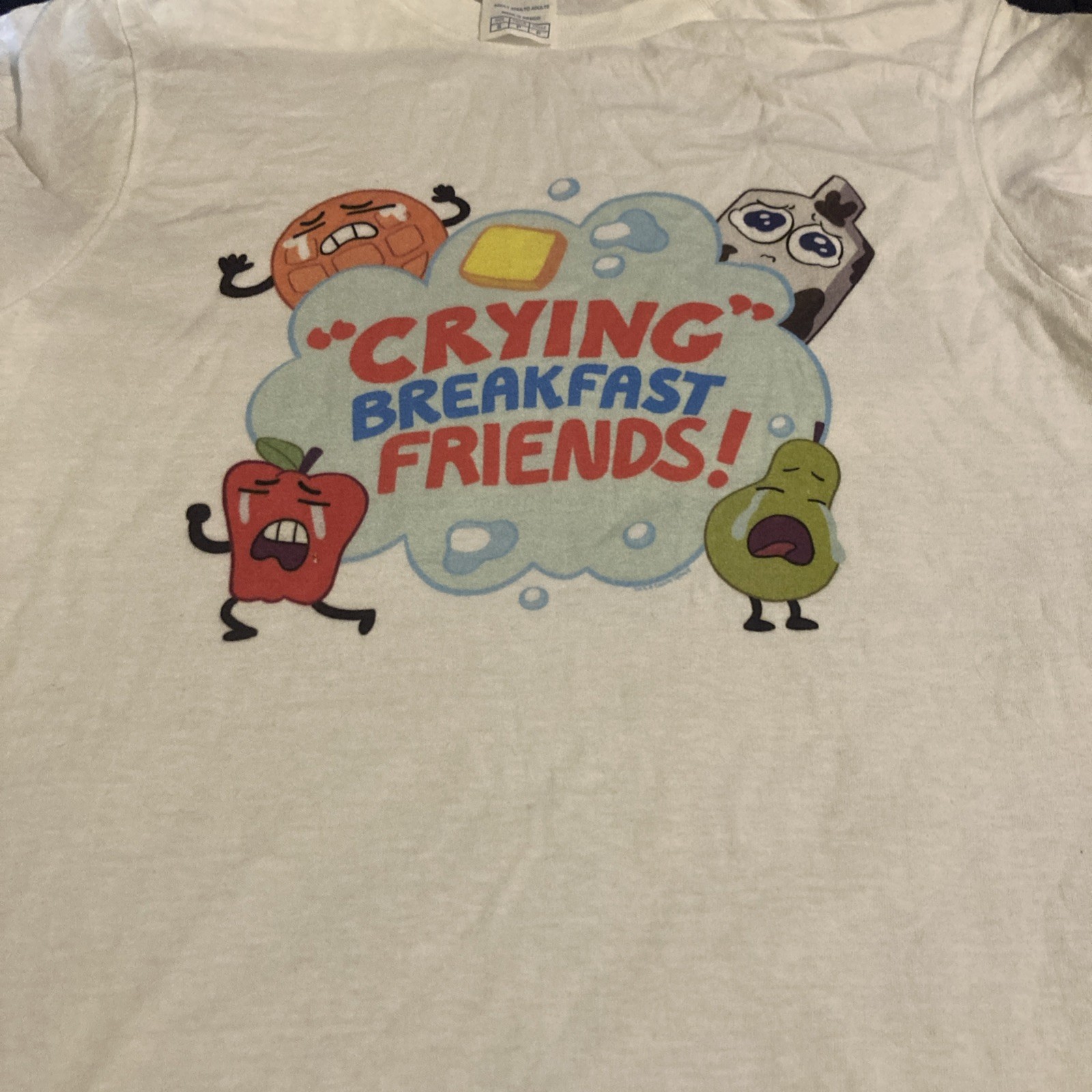 Steven Universe Crying Breakfast Friends! T Shirt Small