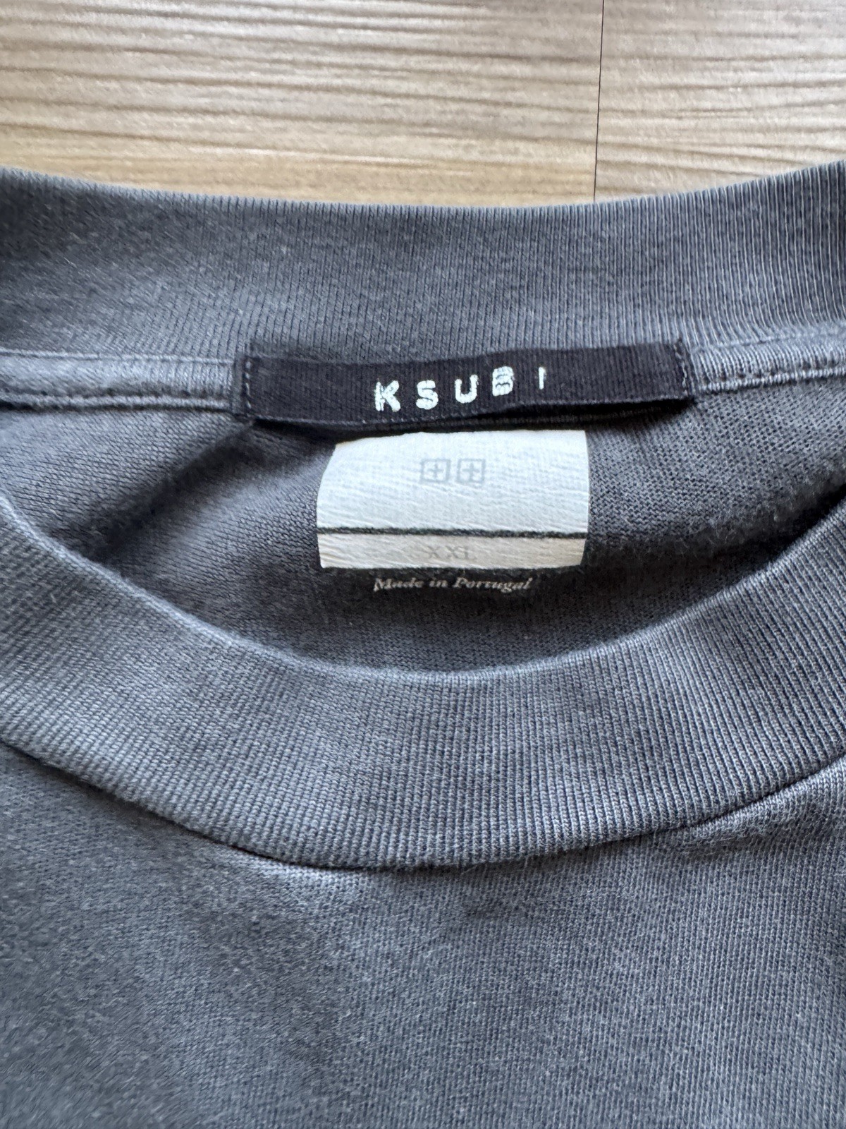 Ksubi Pocket T-Shirt Men’s XL Gray Made in Portugal Drawstring Hem Cotton Tee