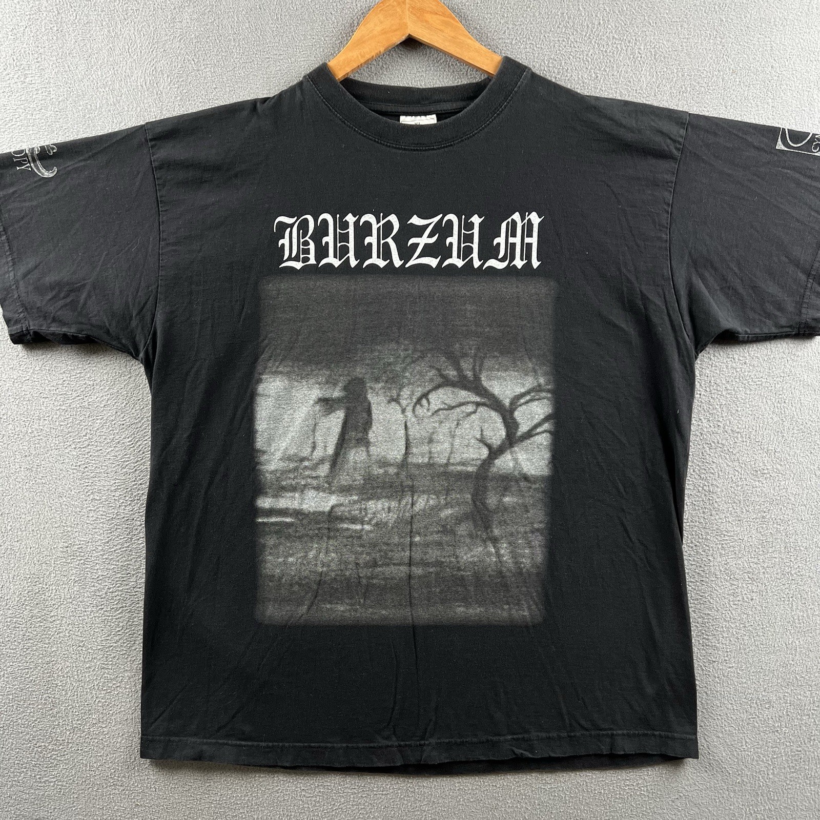 Vintage 1Burzum Shirt Mens XL Black When Night Falls Misanthropy Records RARE OG