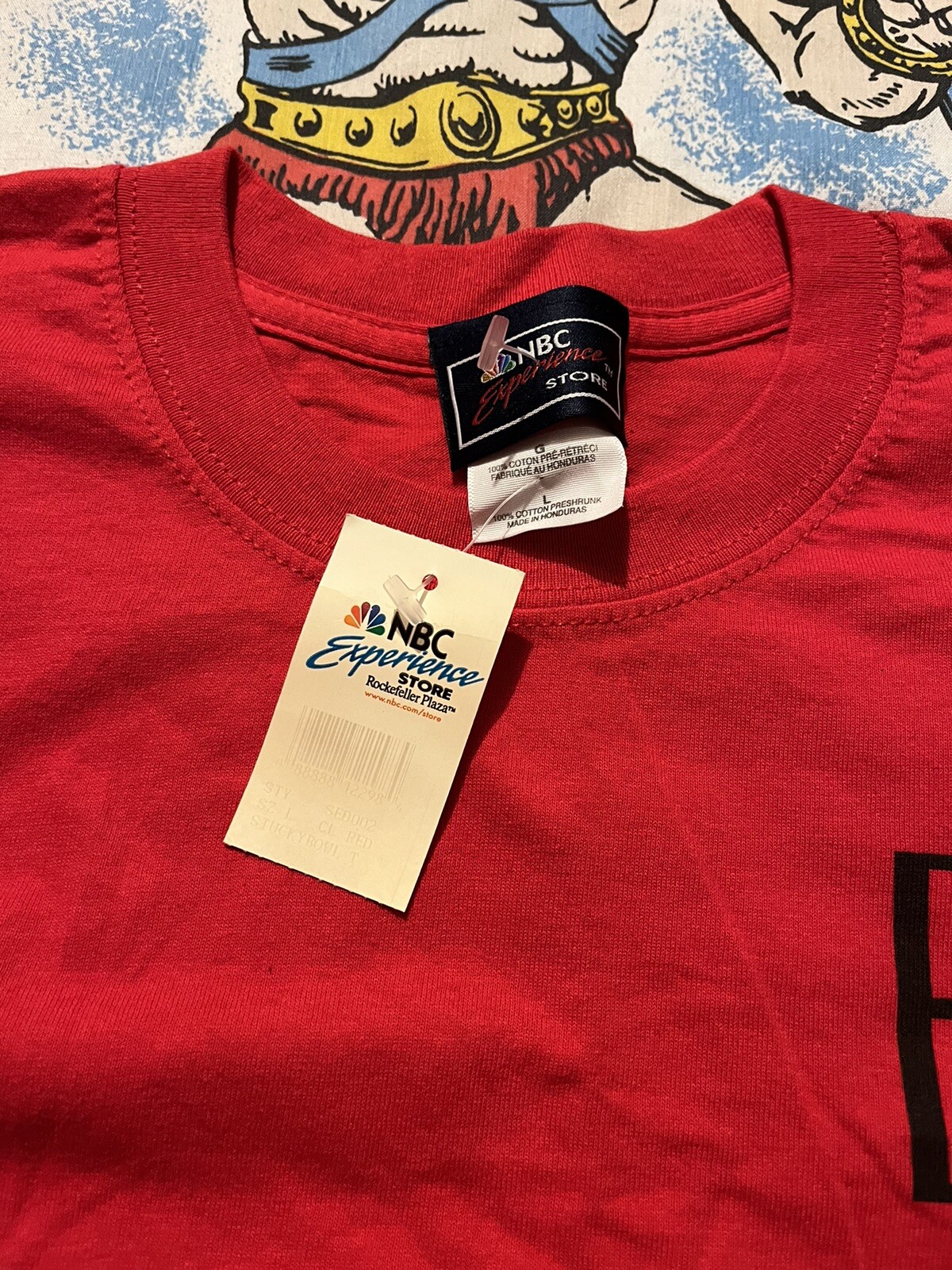 Vintage ED TV Show Promo NWT Size L Red Stuckey Bowl NBC Experience T Shirt 2001
