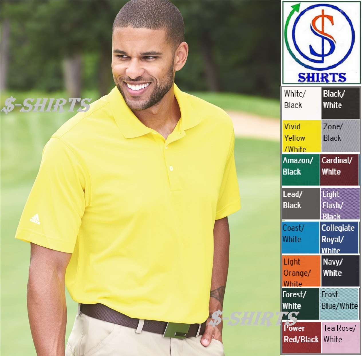 Adidas – Golf ClimaLite® Basic Performance Pique Polo A130, Brand New, Authentic
