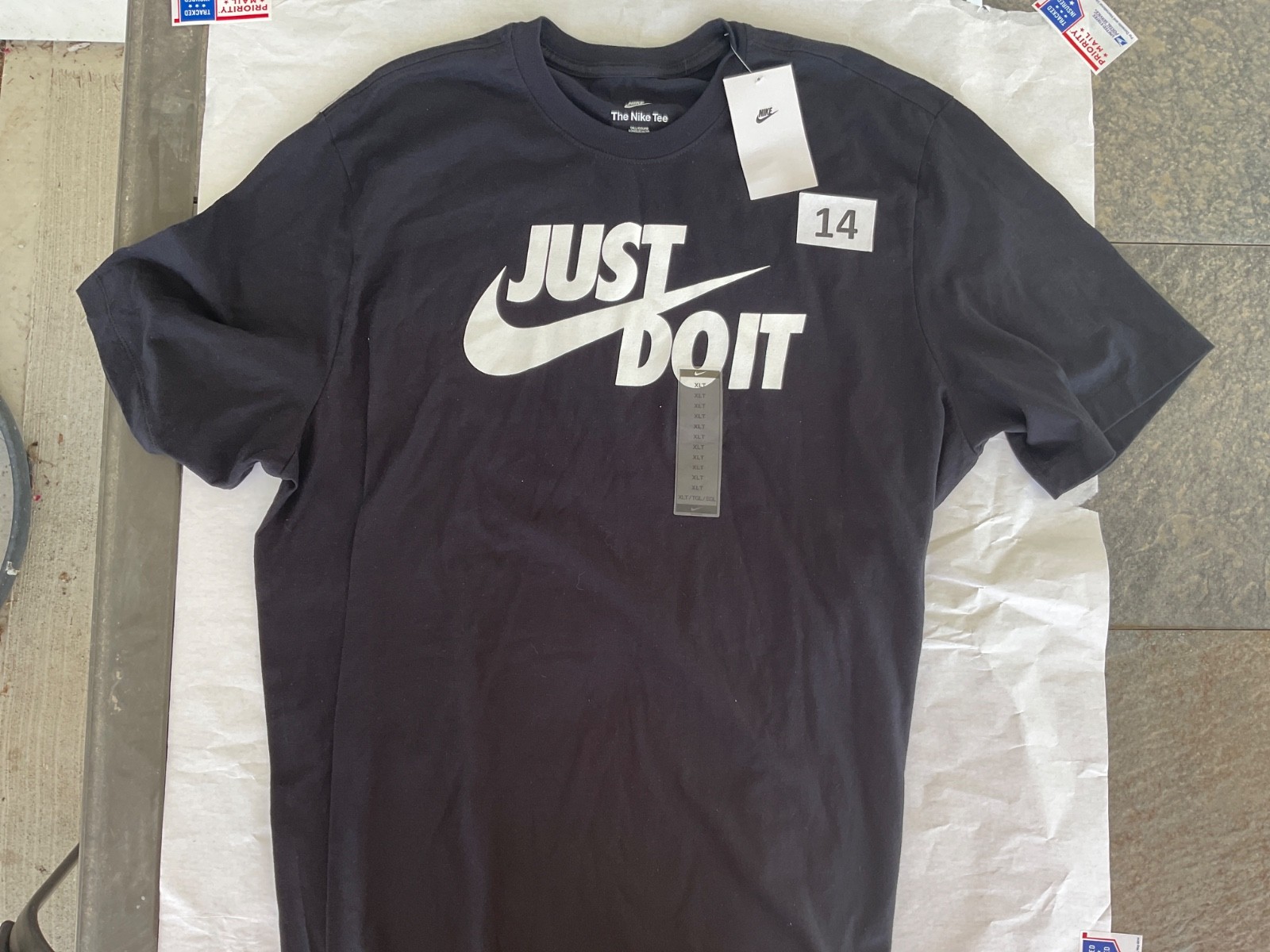 Nike Tee Shirt Short Sleeve Blue Bright Green Sportswear New 100% Cotton