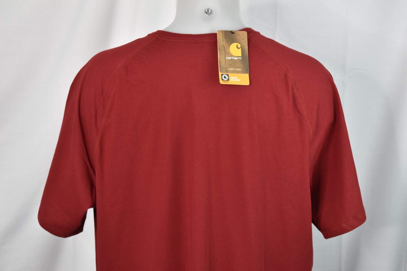 NWT CARHARTT FORCE 2XLT Men’s Relaxed Fit Short Sleeve Pocket Tee Red