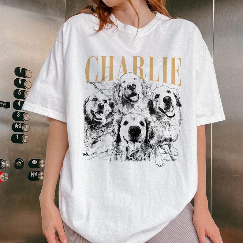 Personalized Pet Shirt Custom Dog Photo Tee Cat Lover Memorial Gift
