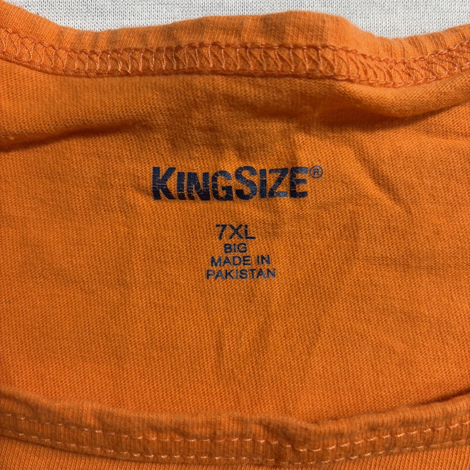 KingSize Men’s Big & Tall Cotton Tank Size 7XL Style 60-2087-9 Orange And Neon