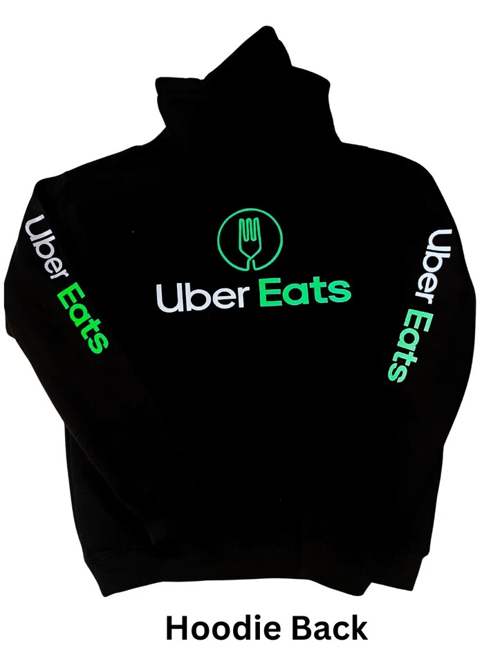 Reflective Tshirt UberEats Delivery Driver Black
