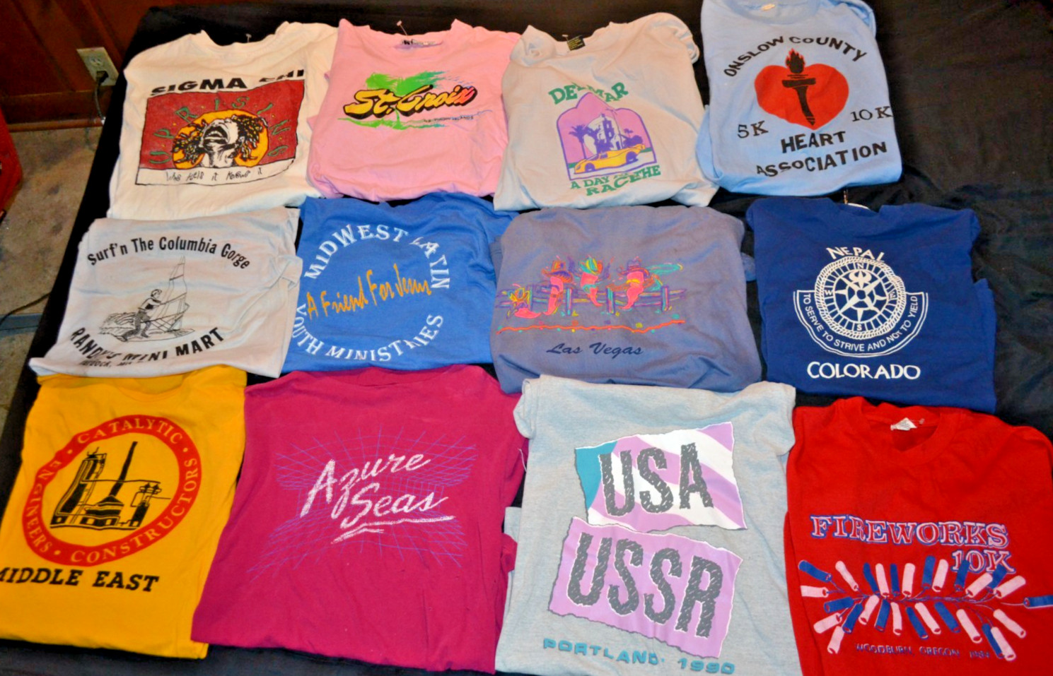 Vtg T Shirt Lot of 12 Reseller 80’s 90s Various Sizes Single Stitch