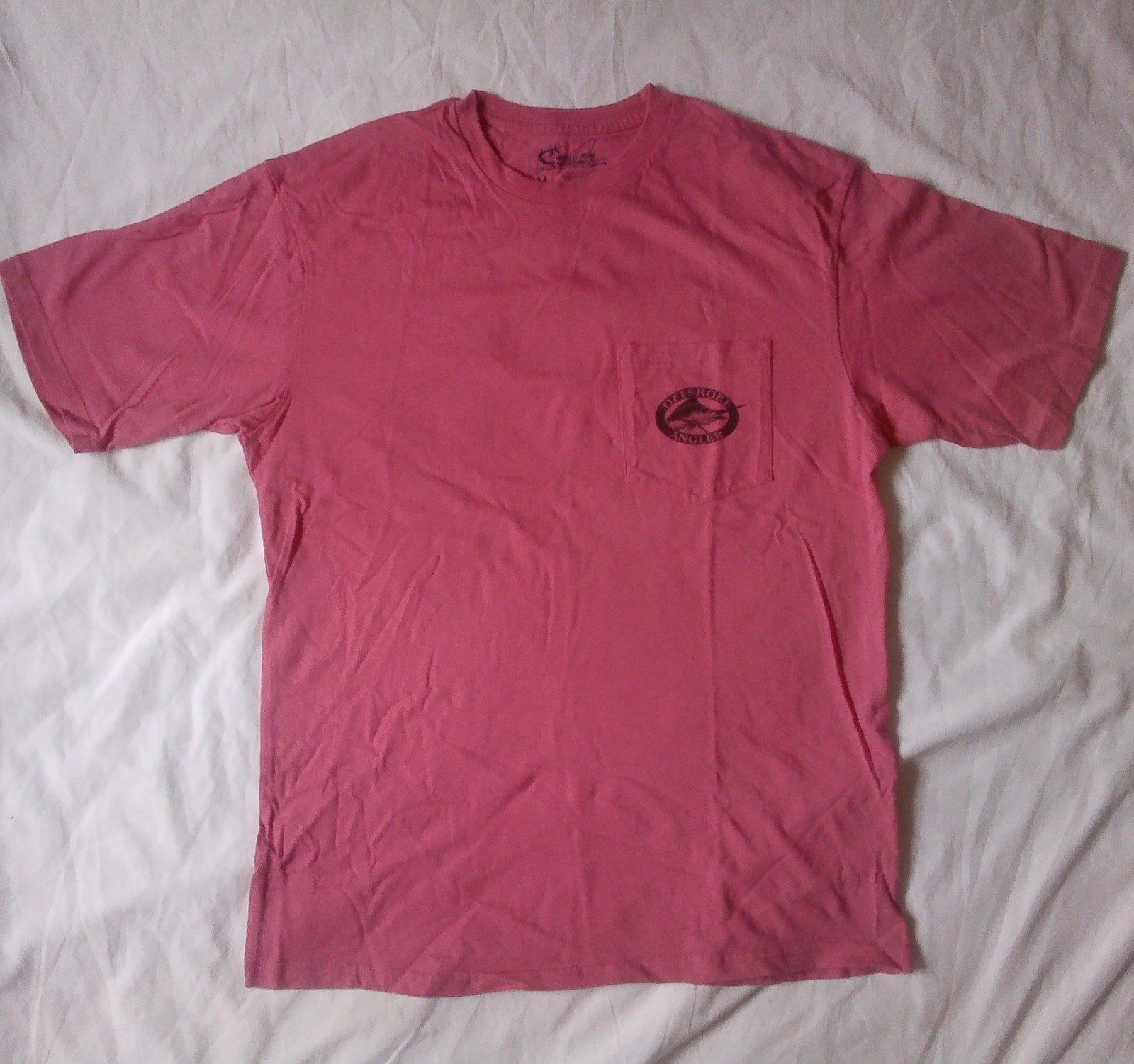 World Wide Sportsman T-shirt Adult Medium Pink w/Pocket 100% Cotton