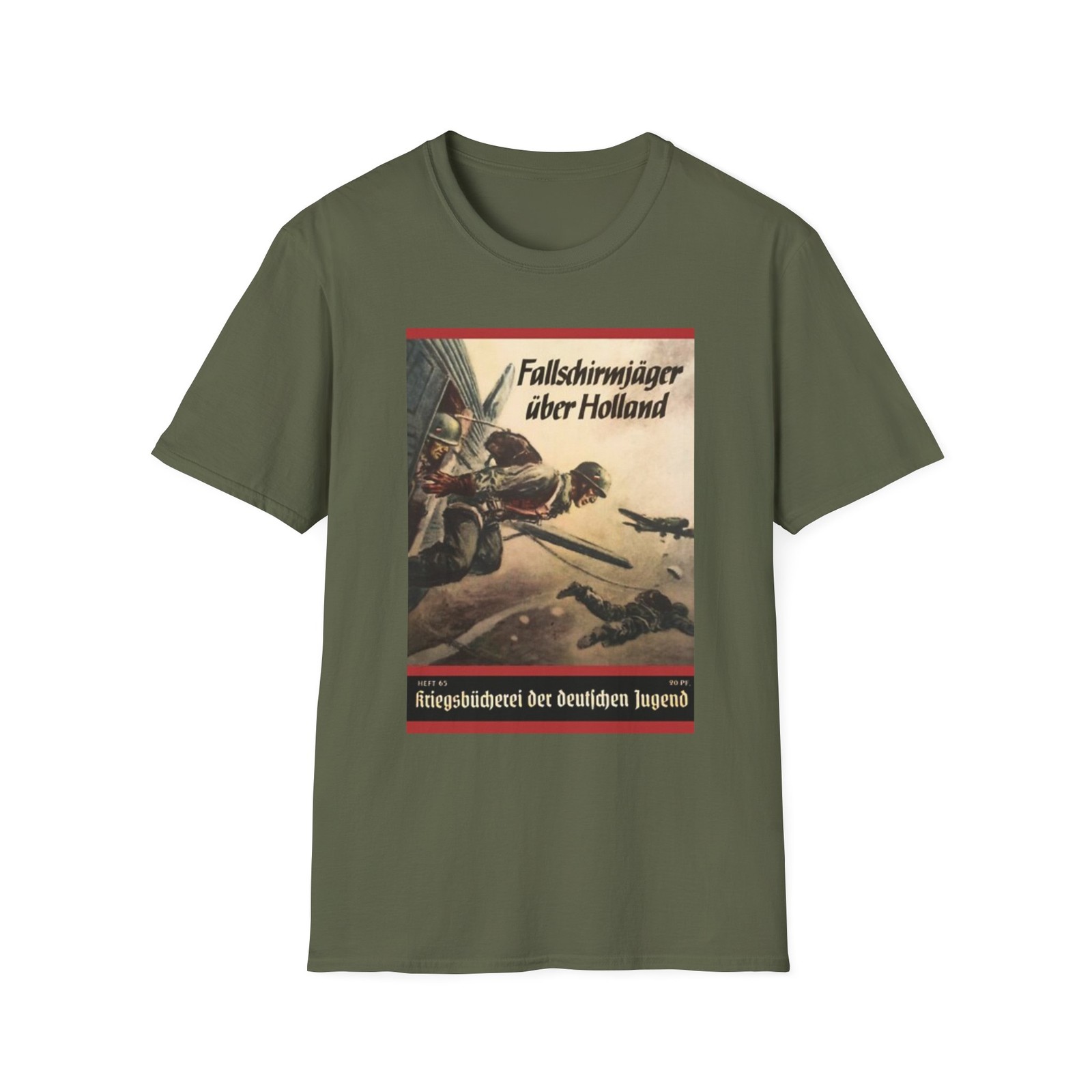 WWII German Fallschirmjäger T-Shirt Graphic Tee Luftwaffe Military History