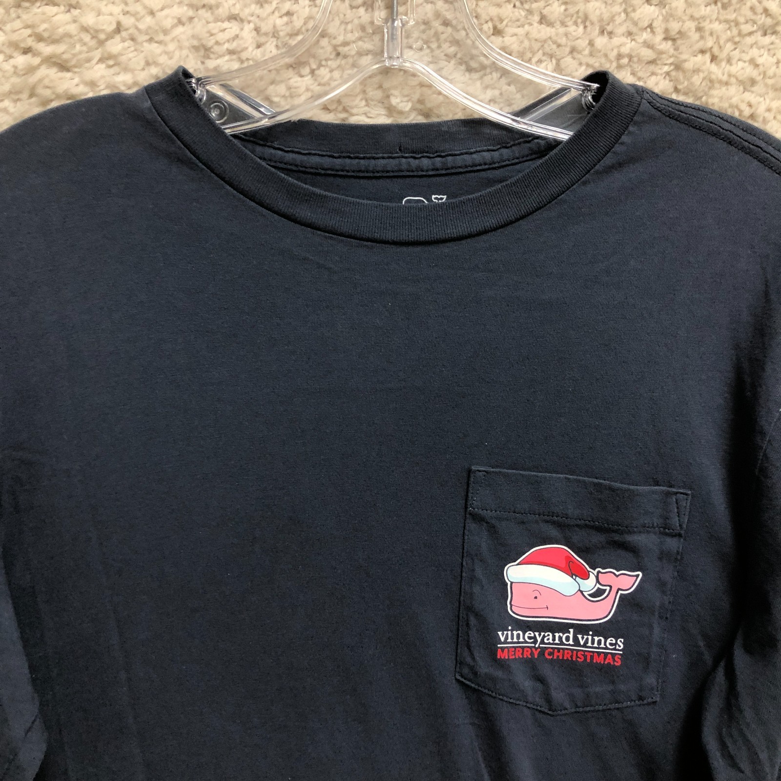 Vineyard Vines Shirt Extra Small Mens Blue Merry Christmas Crewneck Pullover XS