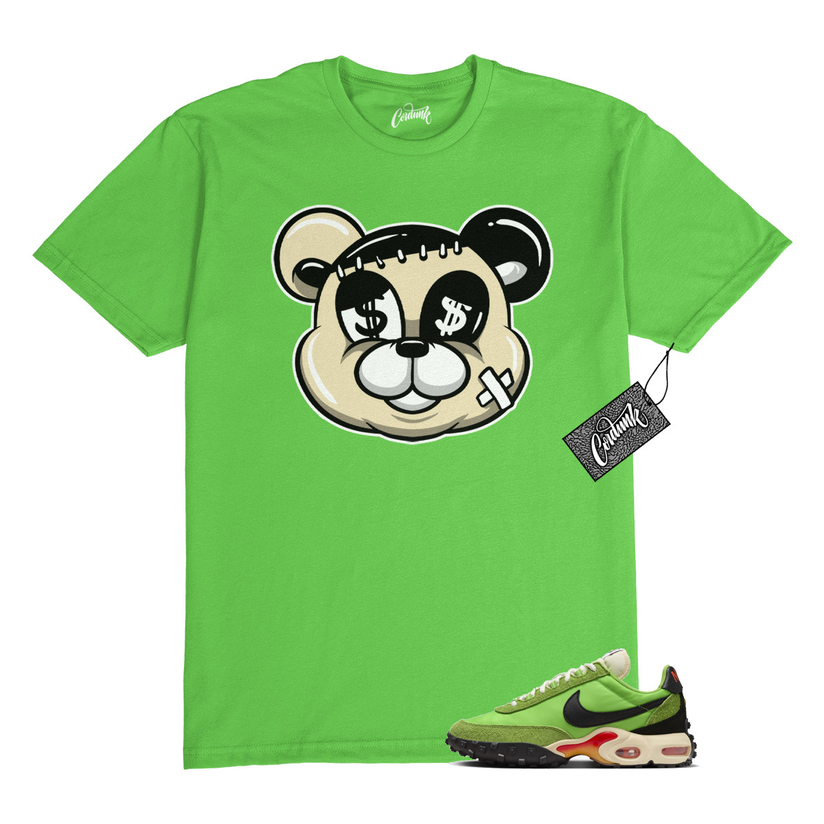Air Max Waffle Racer Action Green Black Total Orange T Shirt to Match STITCH