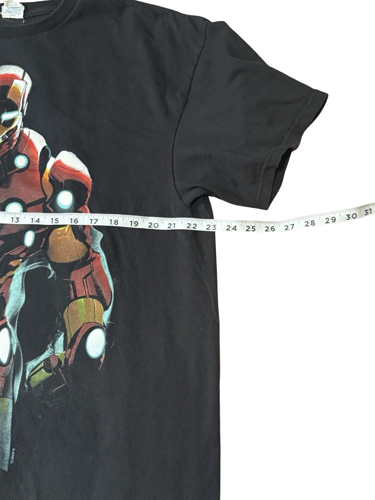 Vintage Marvel Iron Man Black Shirt Delta Pro Weight Y2K Size 2XL