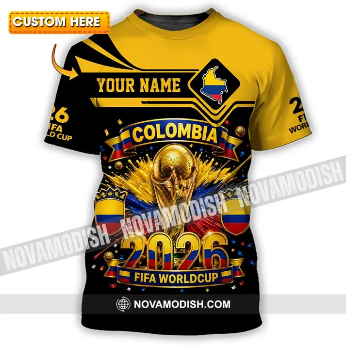 Unisex Shirt – Custom Colombia World Cup 2026 3D Shirt L763