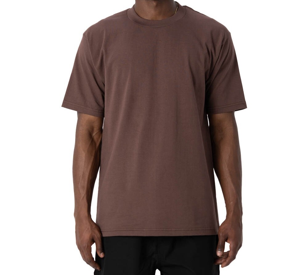 Pro Club Men’s Heavyweight Plain Cotton Short Sleeve Crew Neck T-Shirt Big Tall