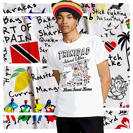 Trinidad t-shirt Trinidad and Tobago flag TNT Trini Island Proud Trini Home tee