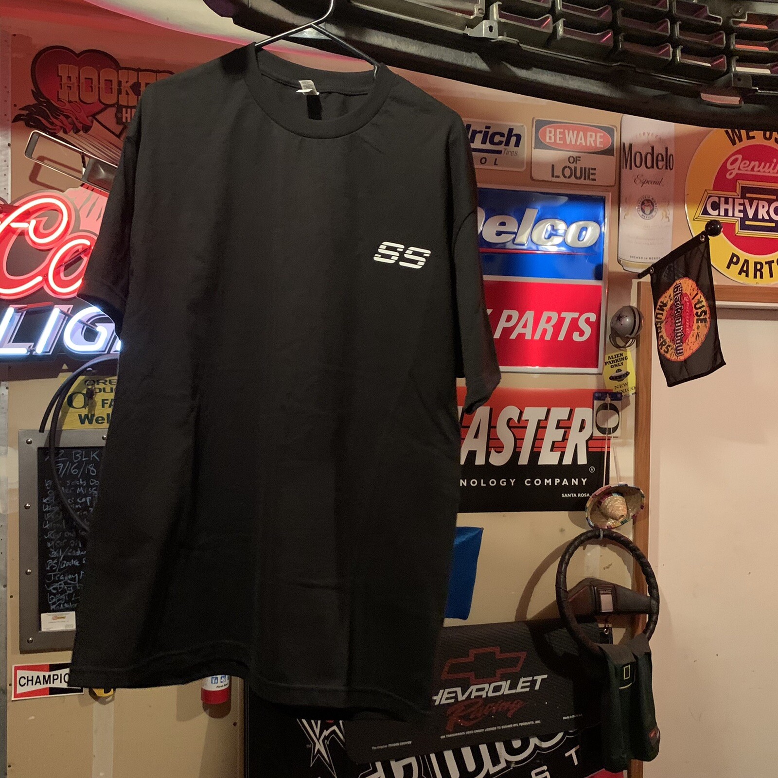 GENUINE CHEVY Silverado 454 SS Black LOGO STYLE T-Shirt OBS V8 Chevrolet C/K 350