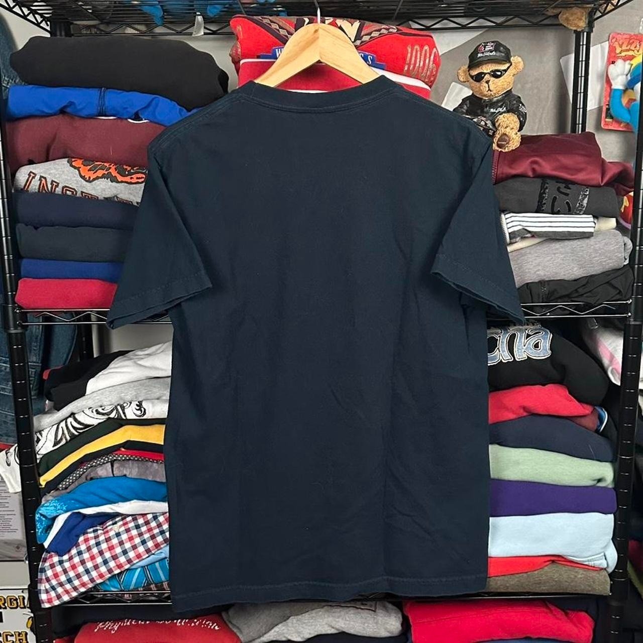 Vintage Y2K Supreme Navy Box Logo Designer T Shirt Size Medium