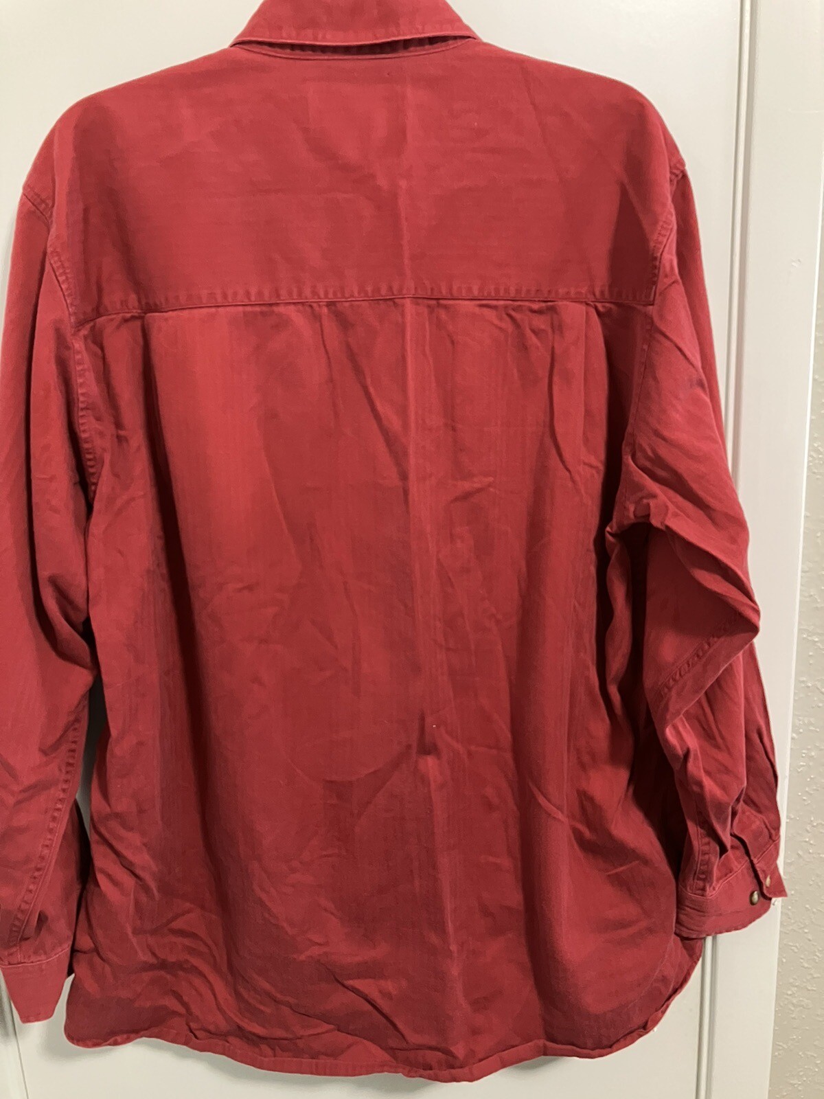 Vintage 90’s Hipster Red Shirt John Asheford Sports Large 💯% Cotton *Read Descr