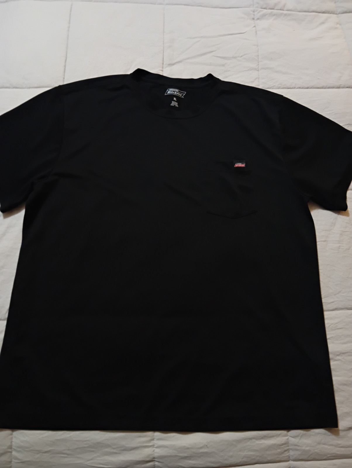 Men’s Dickies Short Sleeve Active/Workwear Pocket Tee.Black XL Crewneck