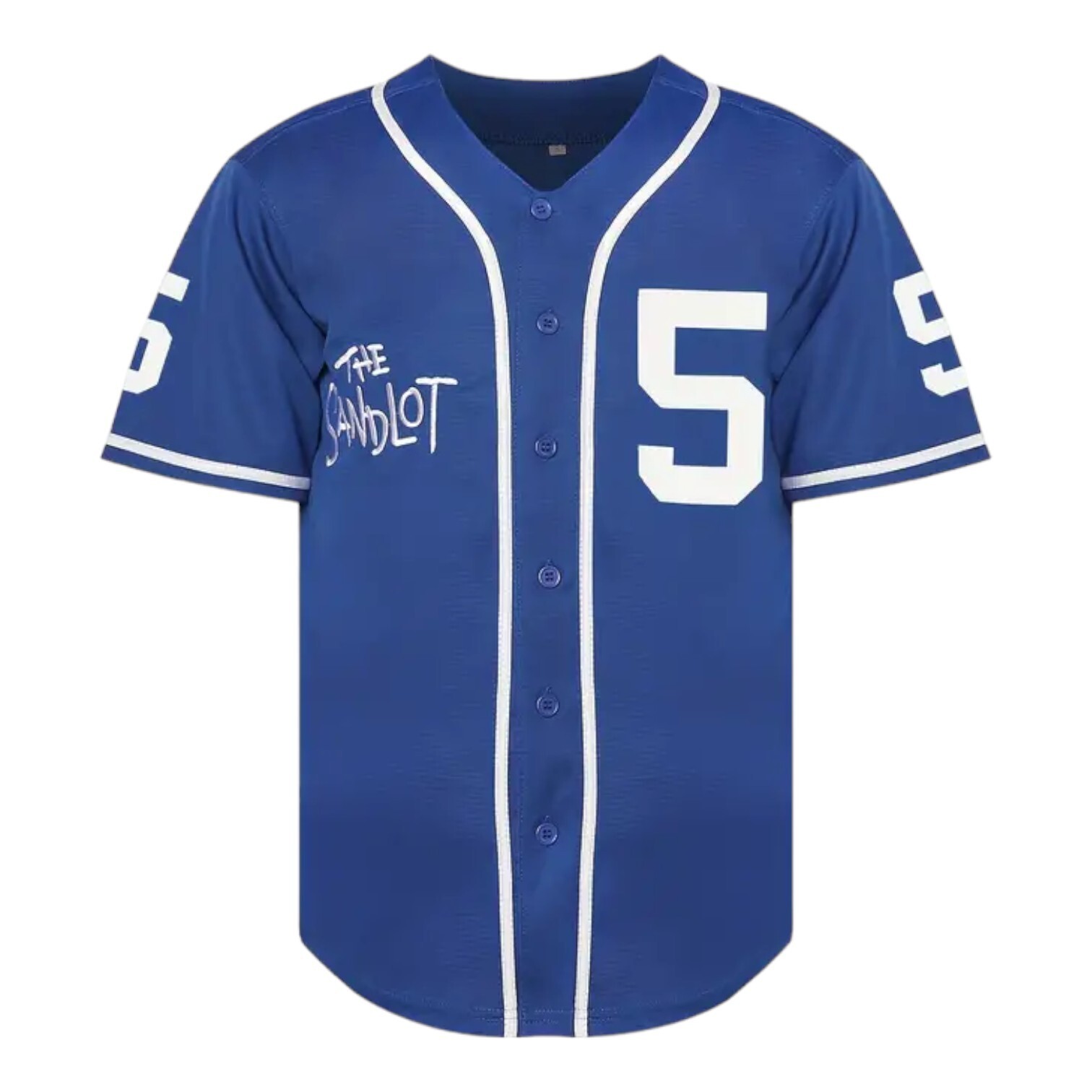 Sandlot Baseball Jersey Squints #5 Dodger Blue Stitched Men’s Size 3XL