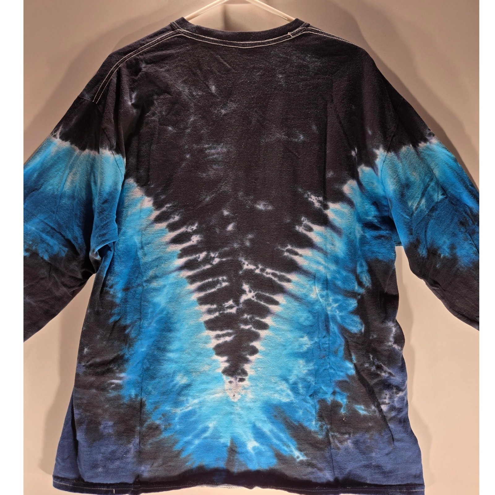 Liquid Blue Pink Floyd Dark Side of the Moon Tie Dye Long Sleeve Shirt XL