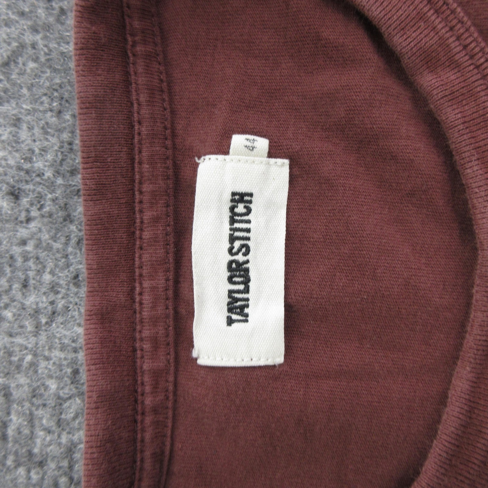 Taylor Stitch Shirt Mens 40 Brown Short Sleeve Crewneck Organic Cotton Tee Top