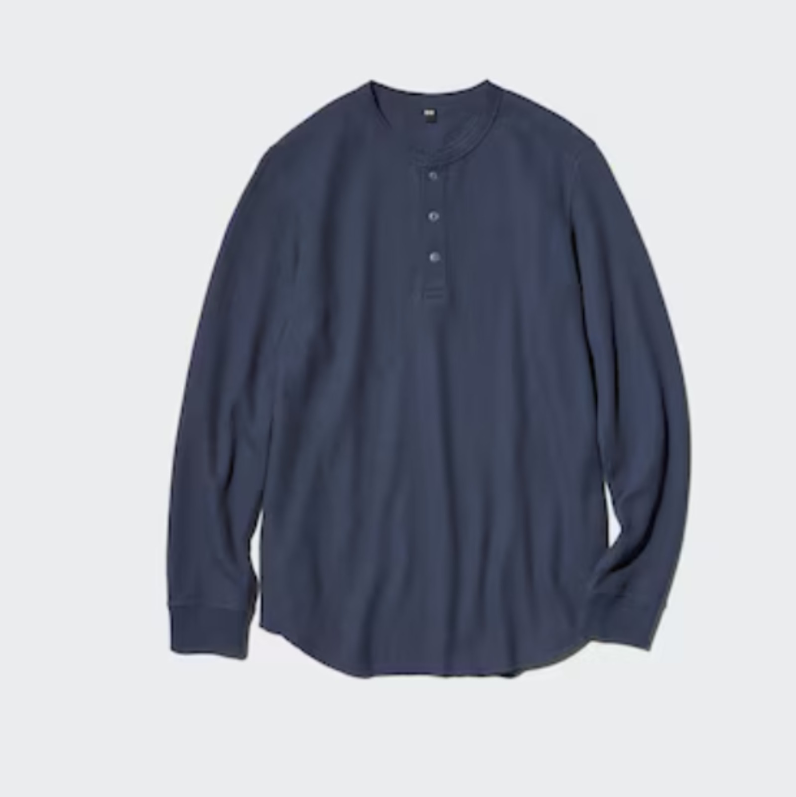 UNIQLO Waffle Henley Neck Long-Sleeve T-Shirt XS~4XL MEN New Japan