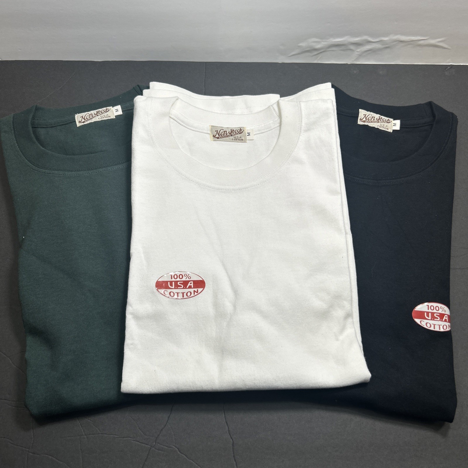 Bronson Non Stock Tubular T-Shirt -Medium, dark green,white and black lot of 3!