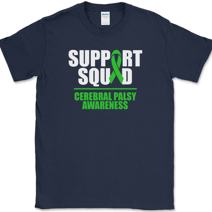 SUPPORT SQUAD Cerebral Palsy Awareness T-Shirt Fund Raiser Group Tee