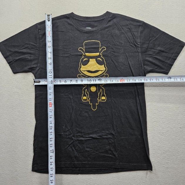 Enemy Ink Men’s Large Black Short Sleeve Bee Riding Motorcycle Graphic T-Shirt