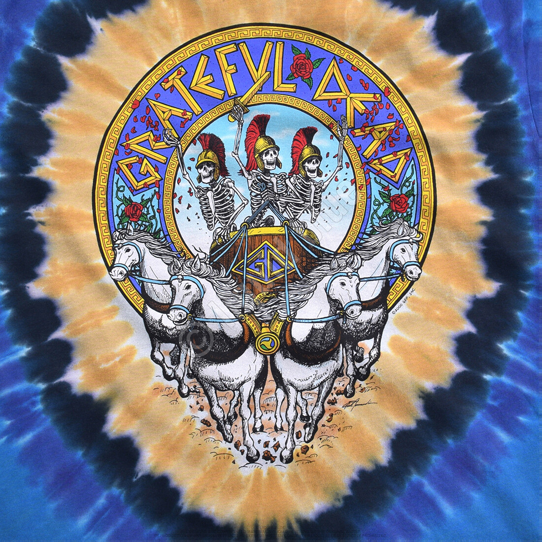 GRATEFUL DEAD-CHARIOT-SYF-SKELETON-2 SDD TIE DYE T-SHIRT S-M-L-XL-2X Garcia,Wier