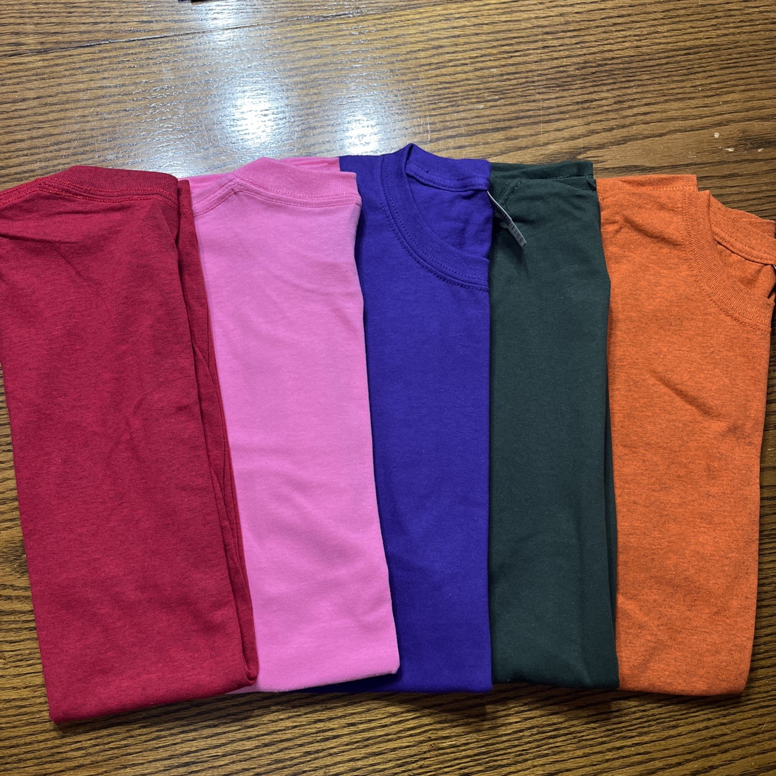 Gilden Heavy Cotton T-shirts Multicolors Size Xtra Large No Pocket Set Of Five