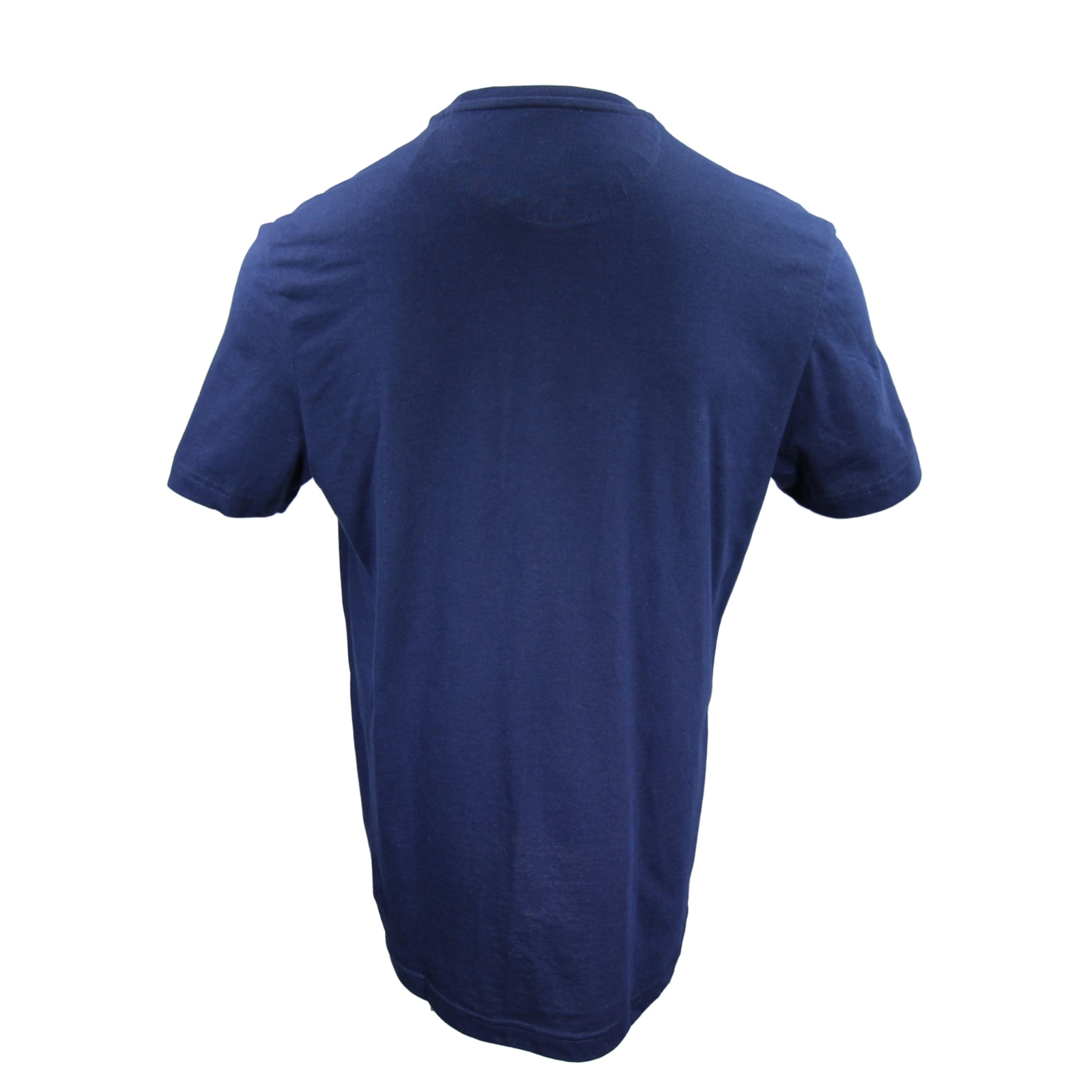 Men’s Navy Blue Club Room 100% Cotton Gray Collar Trim T-Shirt, Size XL