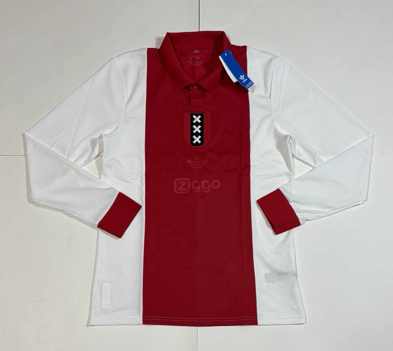 Adidas Ajax Amsterdam Anniversary Jersey White Red JF6340 Slim Fit Multi Size