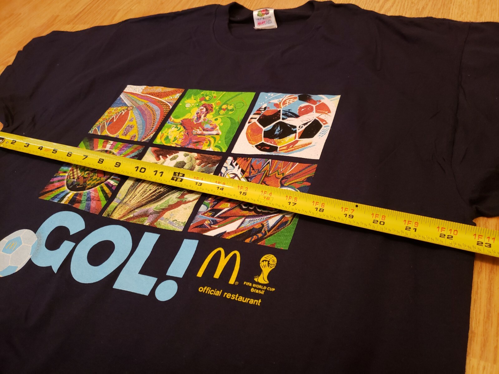 Vintage FIFA World Cup Soccer T Shirt 2014 Brazil World Cup McDonalds Sz XL NEW