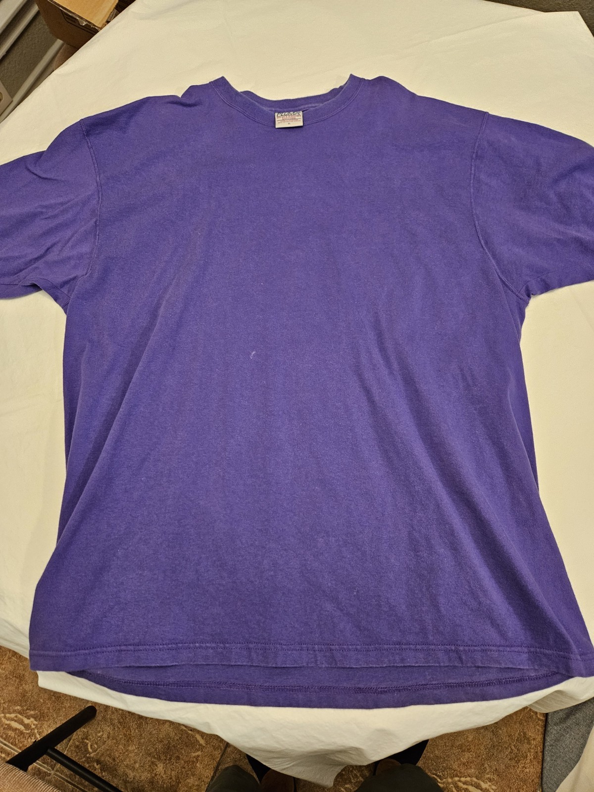 VTG Pluma Shirt Men Purple Heavyweight 100% Cotton Crewneck Blank XL
